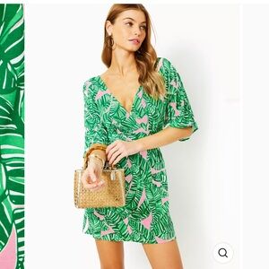 EUC Lilly Pulitzer Parigi Skort Romper Conch Shell Pink Lets Go Bananas